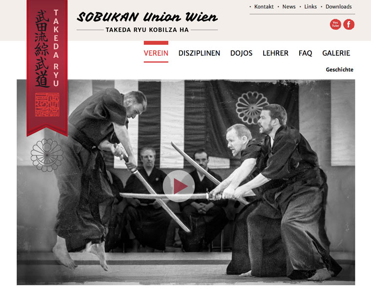 Neue responsive TYPO3 Website für die Takeda Ryu Sobukan Union