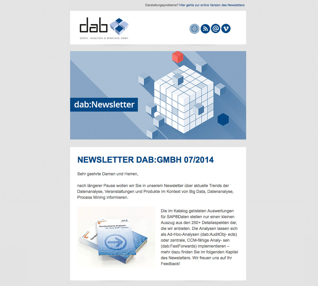 Newsletter DAB Datenanalyse GmbH