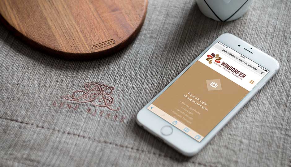Responsive Webdesign einer neue WordPress Website für Physiotherapie Windorfer