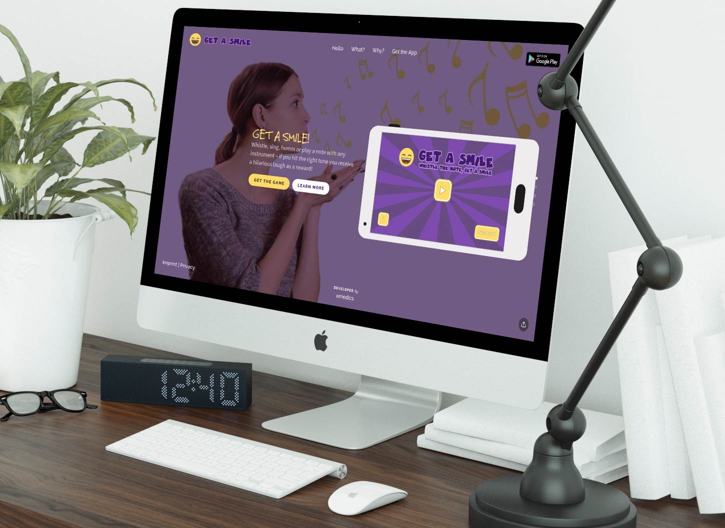 Get a smile Webdesign Desktop Mockup