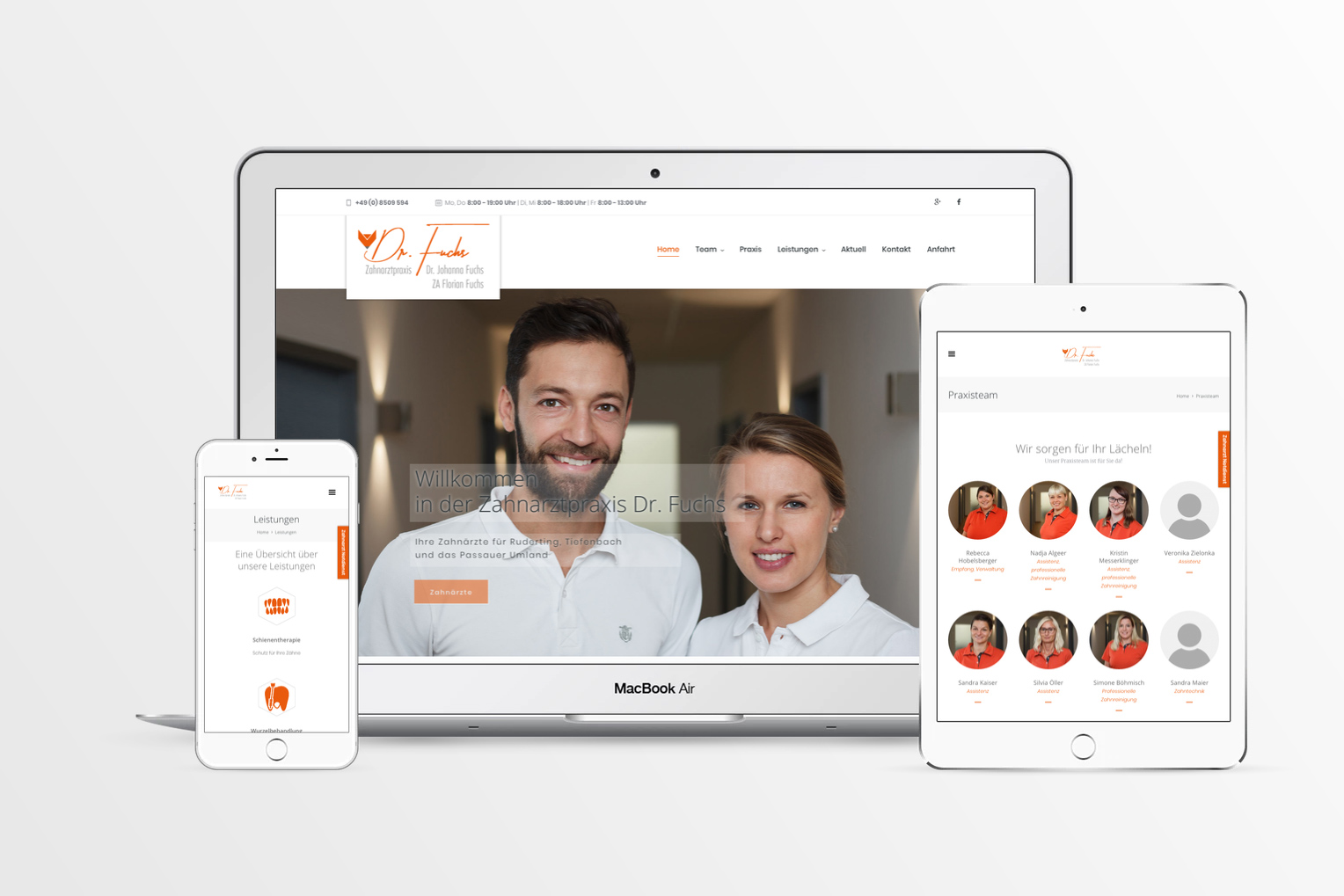 Wordpress Webdesign Zahnarztpraxis Fuchs