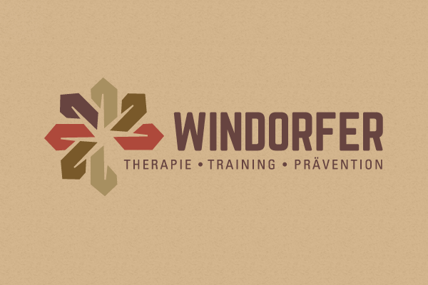 Windorfer Logo auf hellbraunem Hintergrund