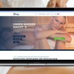 Die Homepage der Wohlfühl Therme auf einem Laptop-Bildschirm