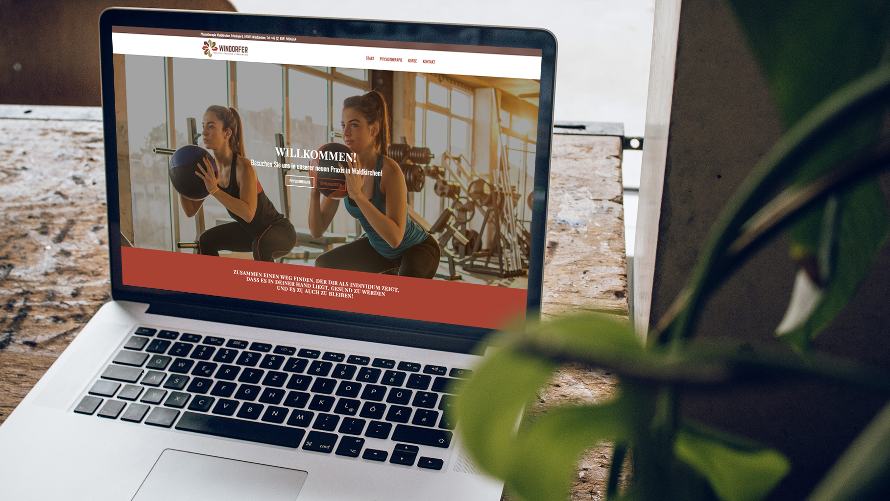 Windorfer-Homepage auf einem Laptop-Bildschirm