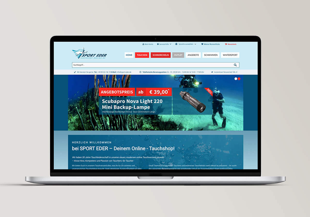 Sport Eder Webdesign Macbook Mockup