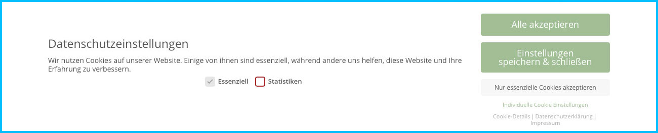 Cookie Hinweis Screenshot