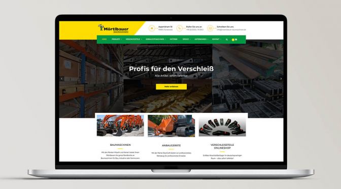 Mörtlbauer Baumaschinen | Responsive Website & Online-Shop