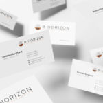 B-Horizon Print-Design Visitenkarten Mockup