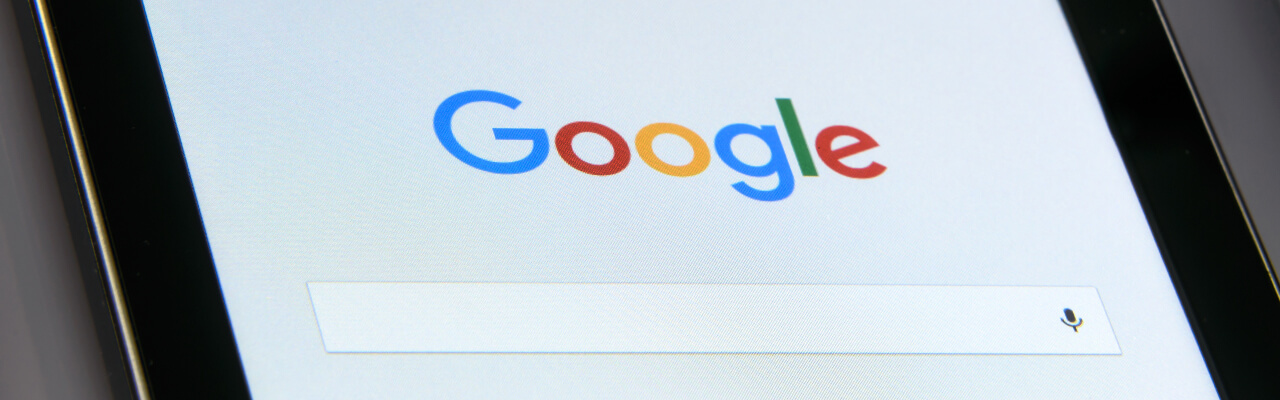 Google Homepage auf Tablet