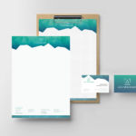 asur briefpapier mockup grau