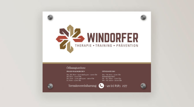 Physiotherapie Windorfer | Firmenschild