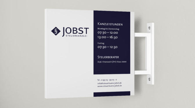 Steuerberater Jobst | Firmenschild