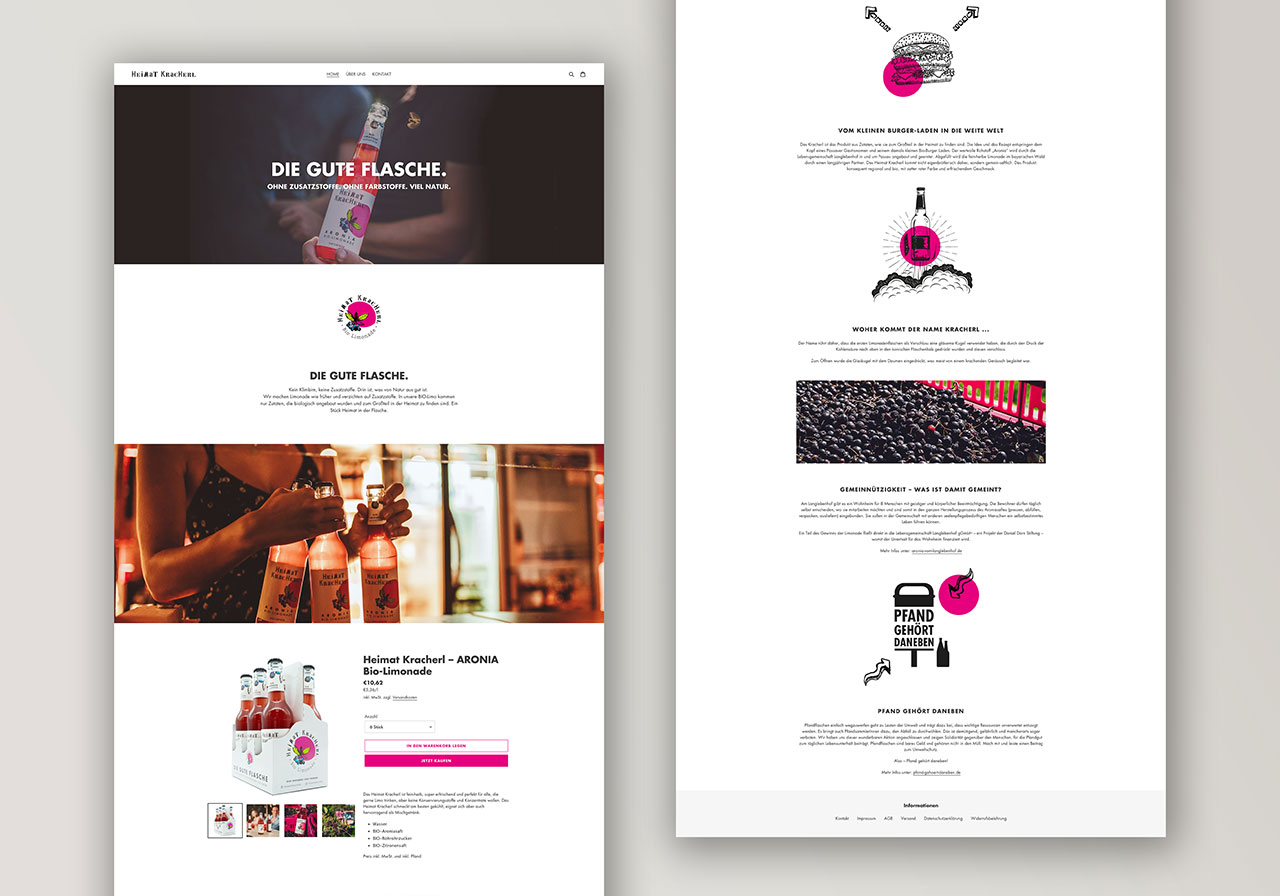 heimatkracherl site layout mockup