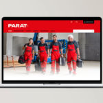 Startseite der Parat-Website auf dem Laptop-Bildschirm
