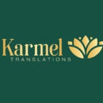 Karmel Translations Logo - Gold auf dunkelgrünem Hintergrund
