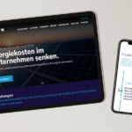 Die Seiten der Website der Solare Werkstätten auf einem Tablet und einem Handy