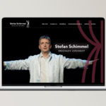 Die Homepage von Stefan Schimmel Website auf einem Laptop-Bildschirm