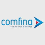 Comfina Logo - blau auf weissem Hintergrund