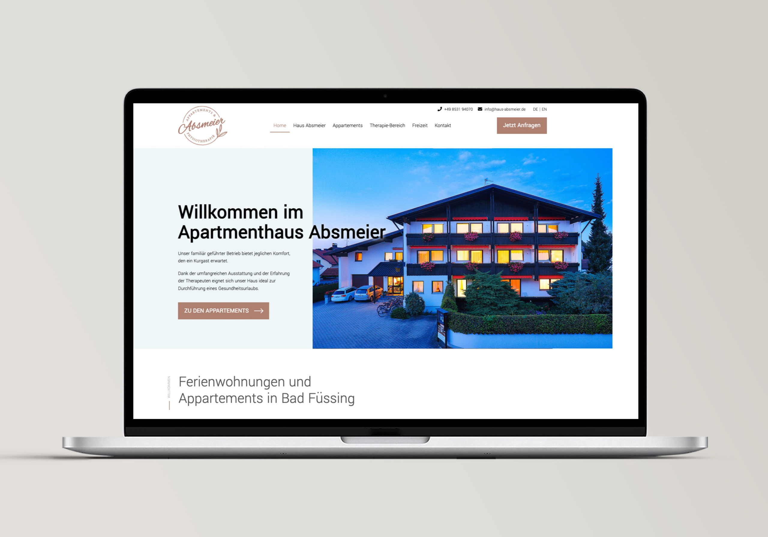 TYPO3 Website Haus Absmeier