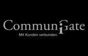 seo-communigate Communigate Logo weiĂ auf schwarz
