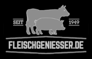seo-fleischgenieser Fleischgenieser Logo weiĂ auf schwarz