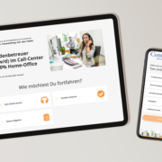Communigate- Website-Seiten auf Tablet und Mobiltelefonen