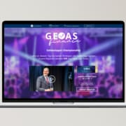 Laptop zeigt GEOS Finance Geldanlagen Championship Event-Ankündigung