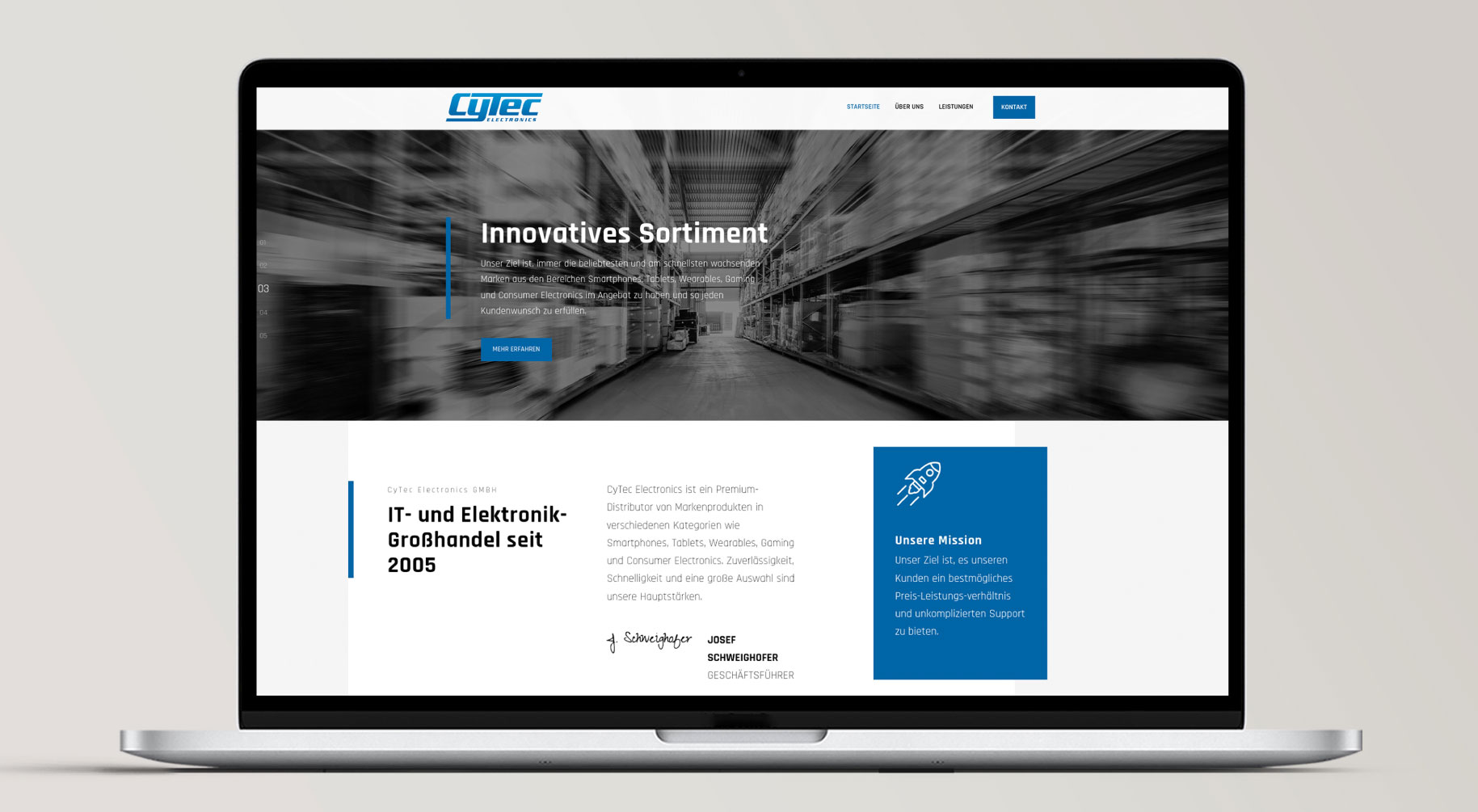 TYPO3 Website für die CyTec GmbH