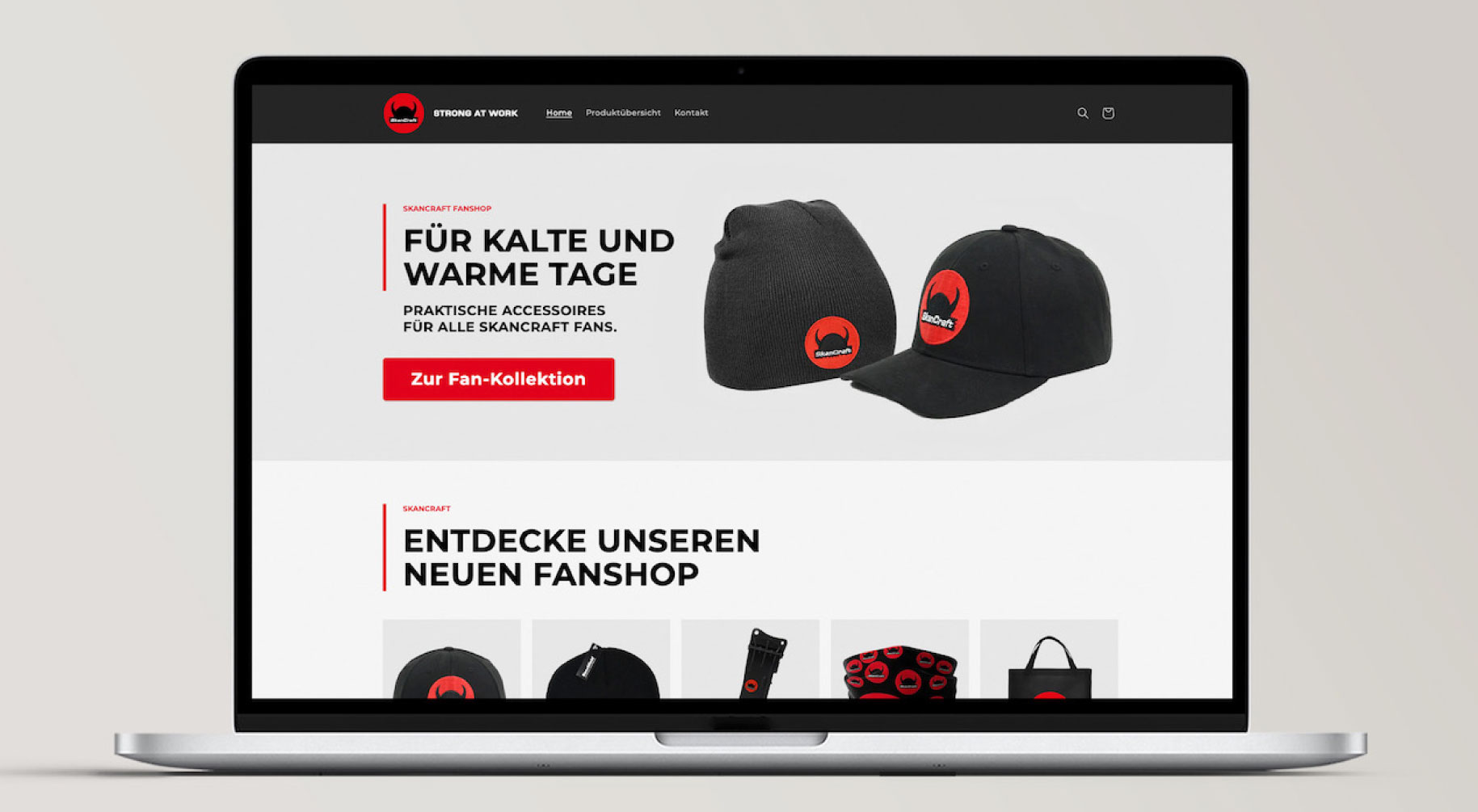 Shopify-Fanshop für die Skancraft GmbH & Co. KG