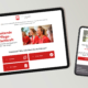 Caritas-Passau-Seiten auf einem Tablet und einem Mobiltelefon