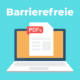 Icon mit Notebook und Pdf-Datei auf Monitor