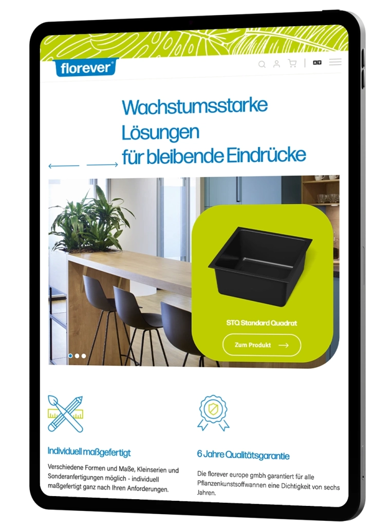 florever europe | Online-Shop, Logo-Redesign, Geschäftsausstattung