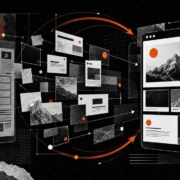 Bild illustriert einen Website Relaunch mit symbolischer Darstellung einer alten und neuen Website