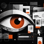 Symbolische Darstellung eines Auges, dass Webdesign Trends im Blick hat