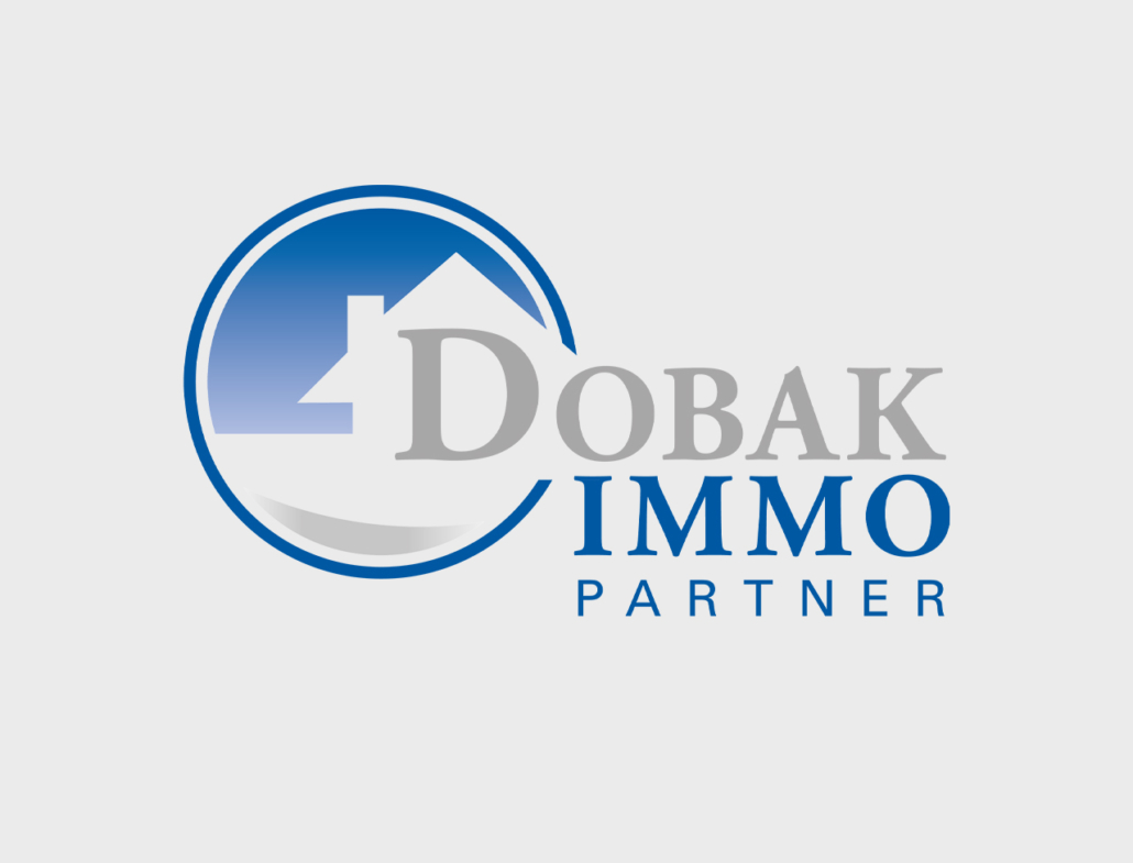 Logo von Dobak Immo Partner, einem Immobilienunternehmen mit modernem Design.
