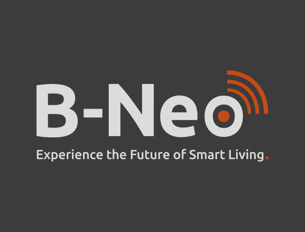 Logo von B-Neo: Erleben Sie die Zukunft des smarten Wohnens.