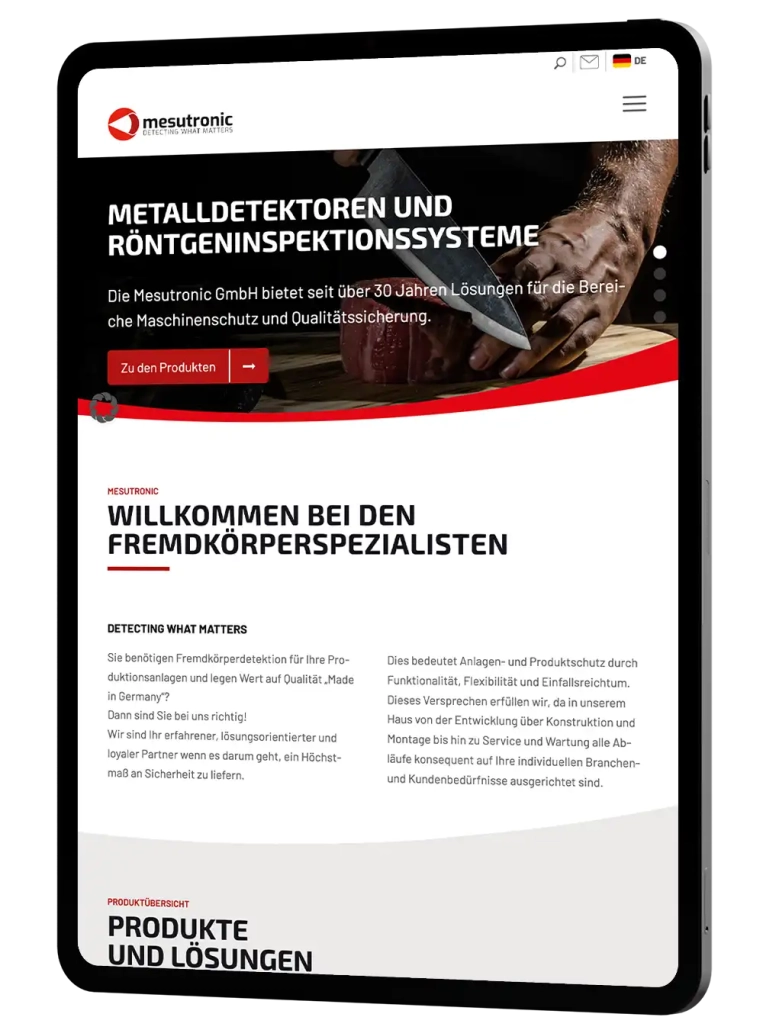 Detecting what matters – Die neue Mesutronic Website