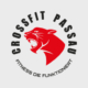 Logo von Crossfit Passau mit rotem Panther und Fitness-Slogan.
